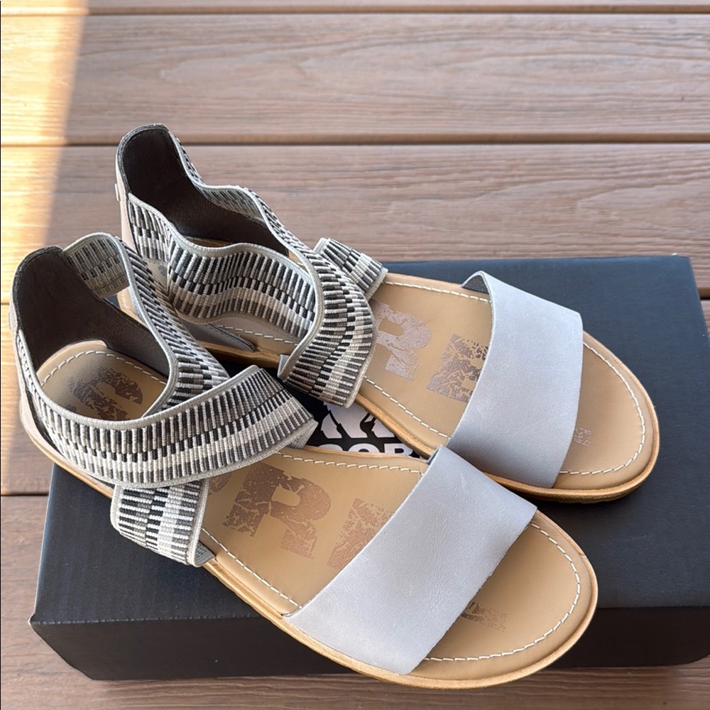 Sorel Dove and Tan Ella Sandal